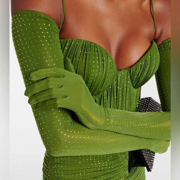 Embellished ruched jersey minidress - Picture 6 of 10